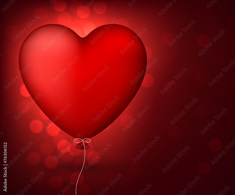 Classical red balloon heart.