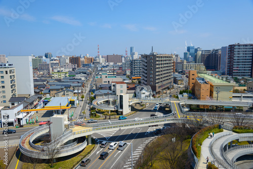 Cityscape of Niigata in Japan
