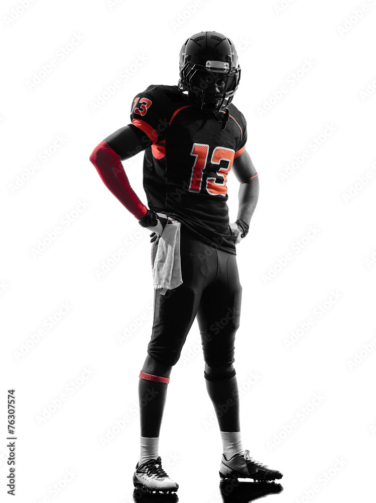 american football player standing silhouette
