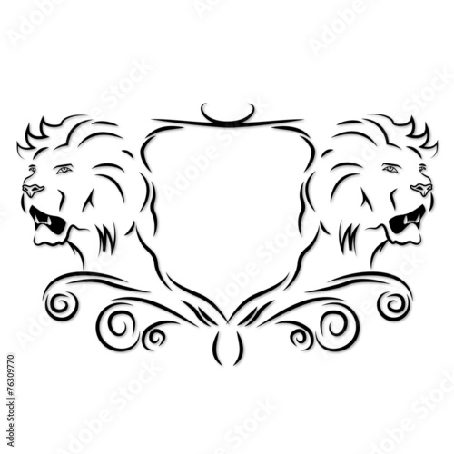 Löwe Wappen Logo Vektor
