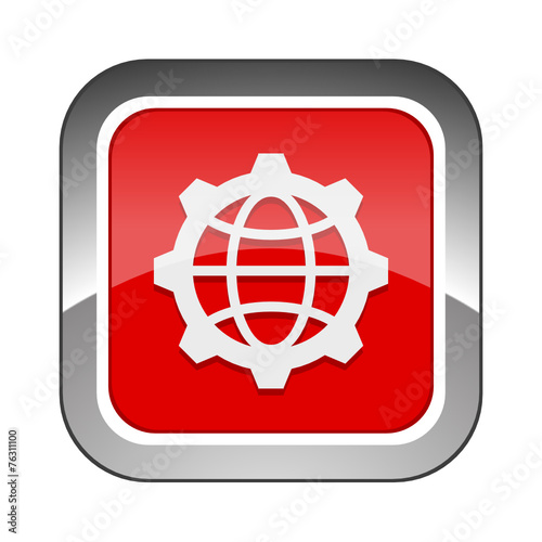 Chrome Square Button 