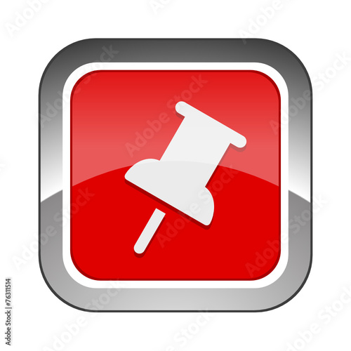 Chrome Square Button 