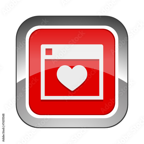 Chrome Square Button 