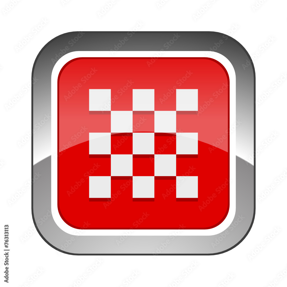 Chrome Square Button Chrome Square Button