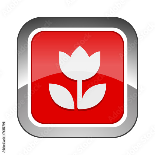 Chrome Square Button 