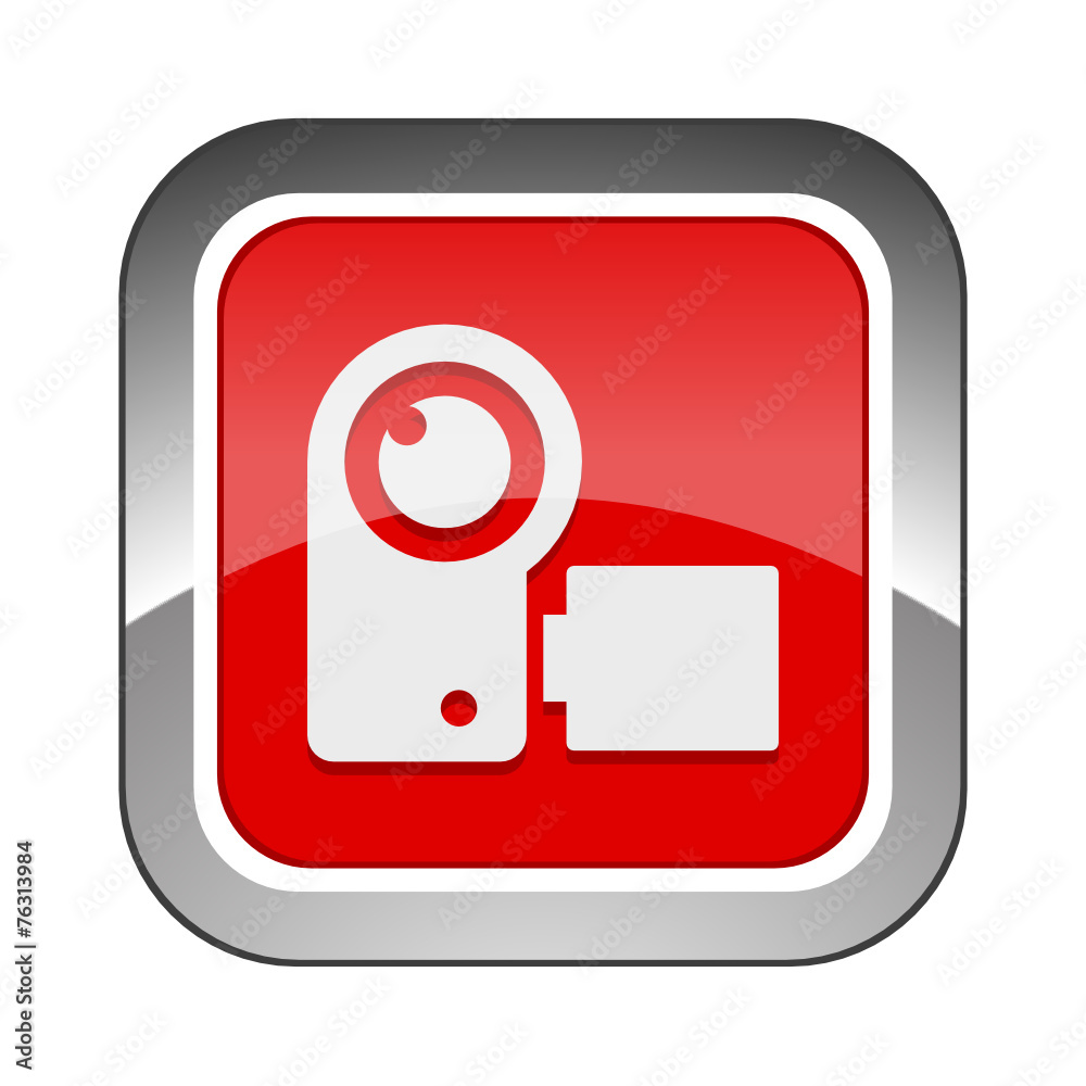 Chrome Square Button 