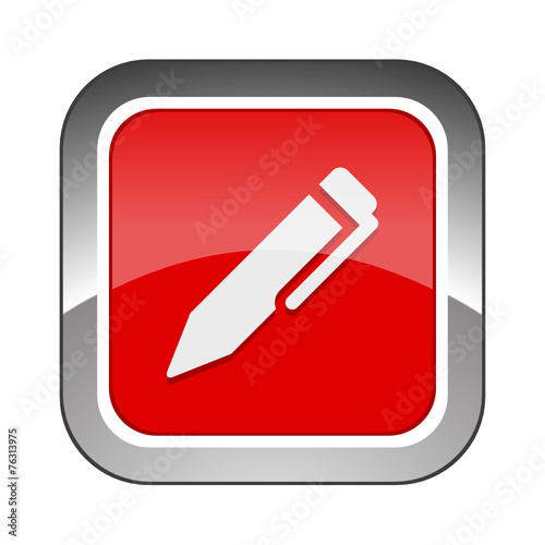 Chrome Square Button 