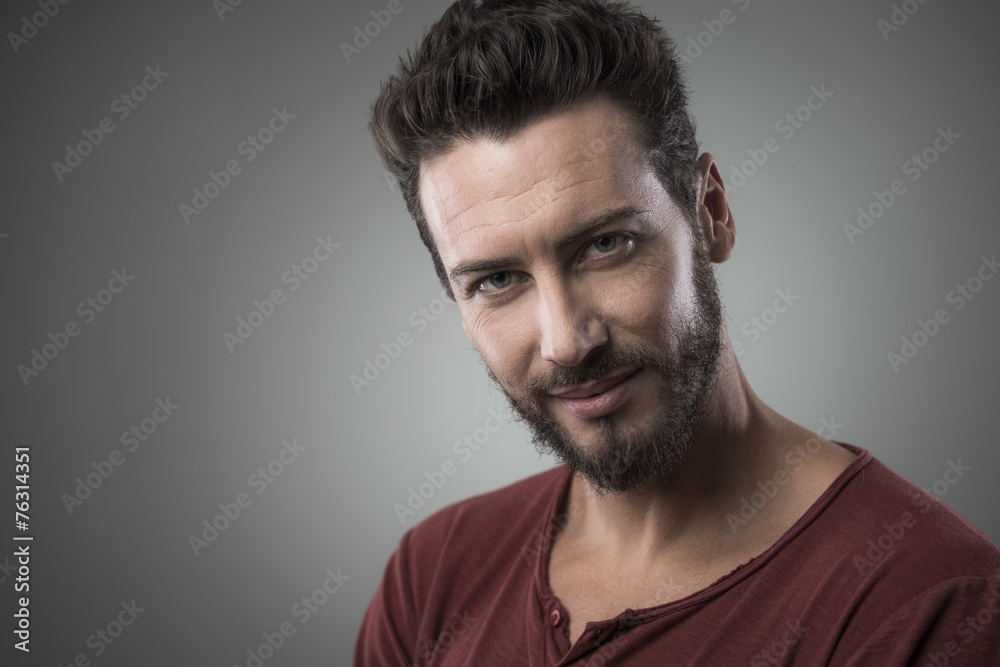 Smiling flirty guy portrait Smiling flirty guy portrait