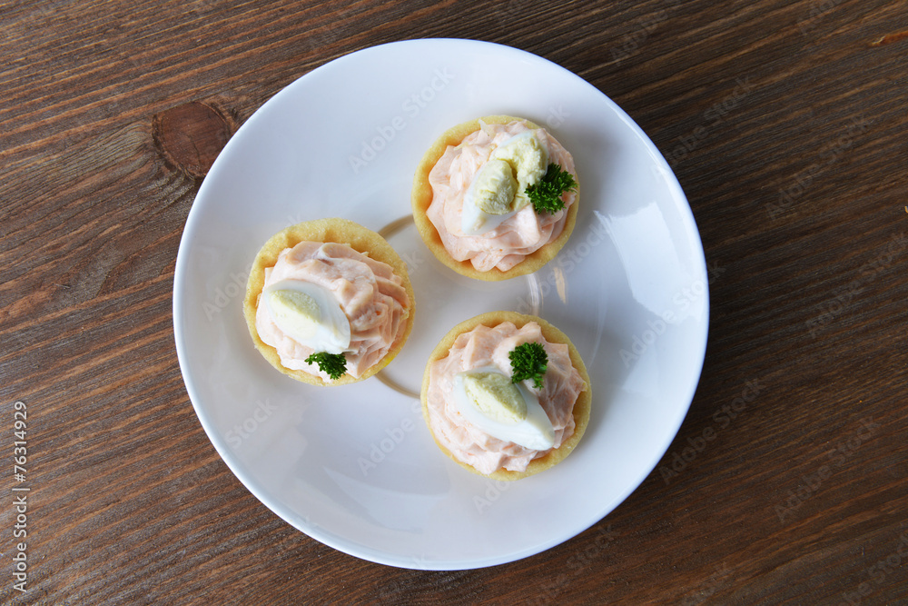 tartlet with cream tartlet with cream