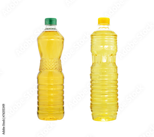 A bottle of soy and palm Cooking Oil, isolated on white backgrou