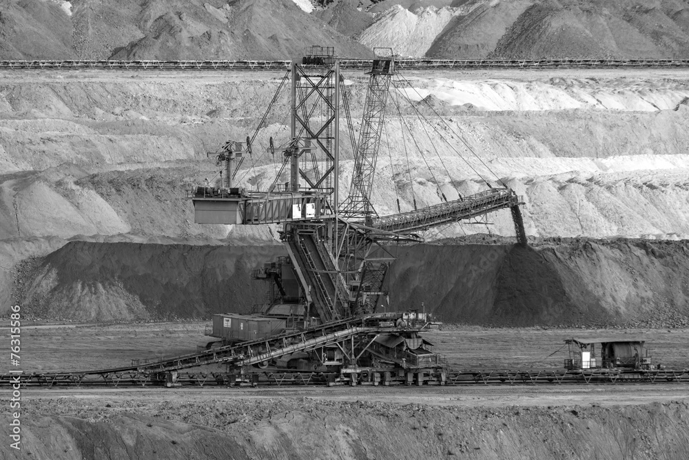 Fototapeta premium Mining machinery in the mine