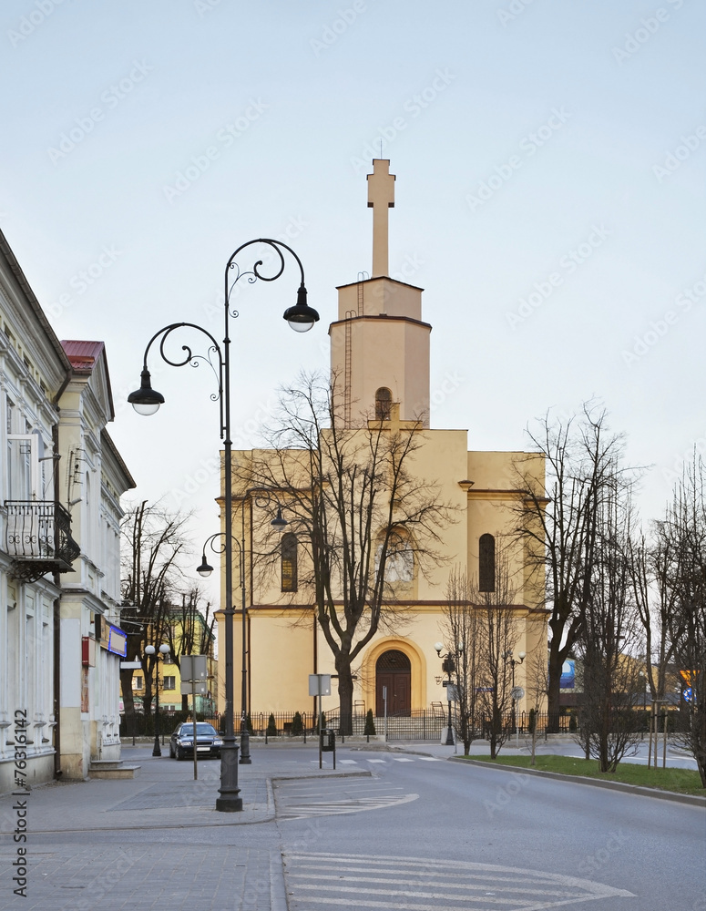Garrison Church of St. Heart of Jesus in Siedlce. Poland - obrazy, fototapety, plakaty 