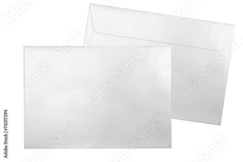 Obraz na płótnie Silver envelopes C5 format isolated on white background w salonie