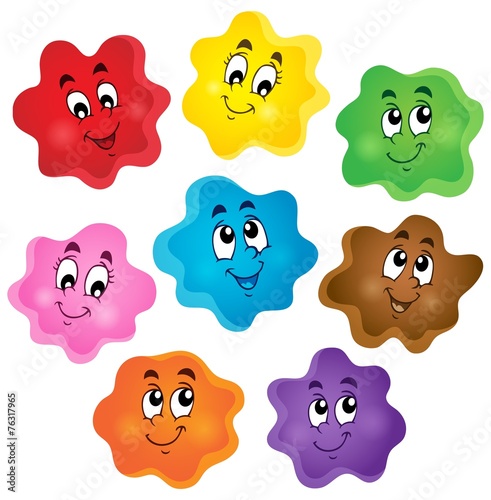 Cartoon color shapes collection