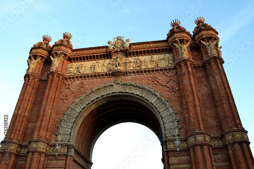 Closeup of Arc de Triomf in the city of Barcelona, Spain © miff32