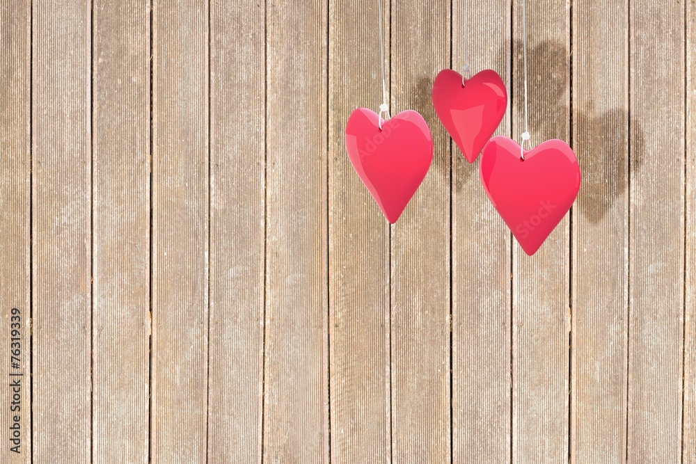 Composite image of love hearts