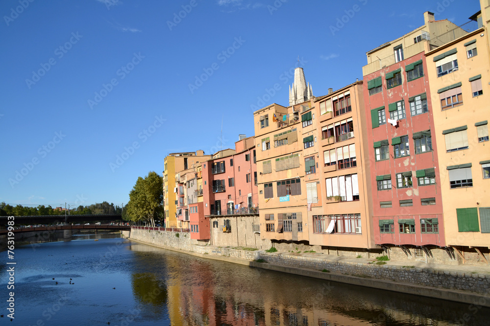 View of the city of Girona in Spain
