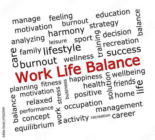 Work Life Balance Wordcloud