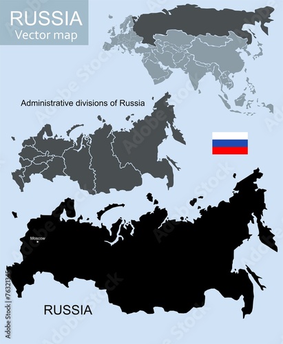 Russia vector map