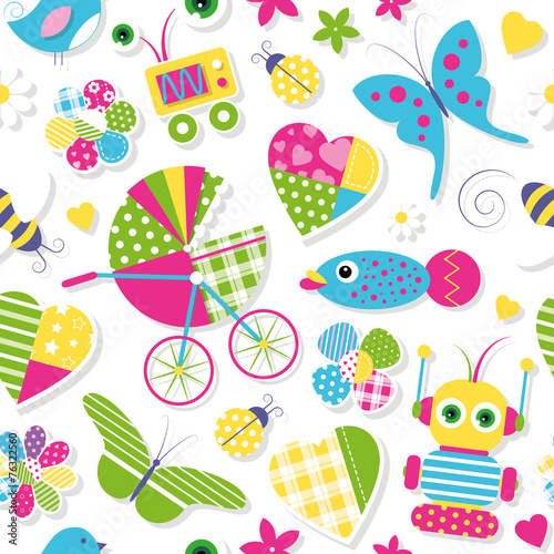 cute baby stroller hearts f...