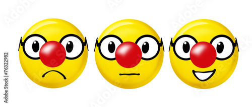 Smiley mit Clownnase