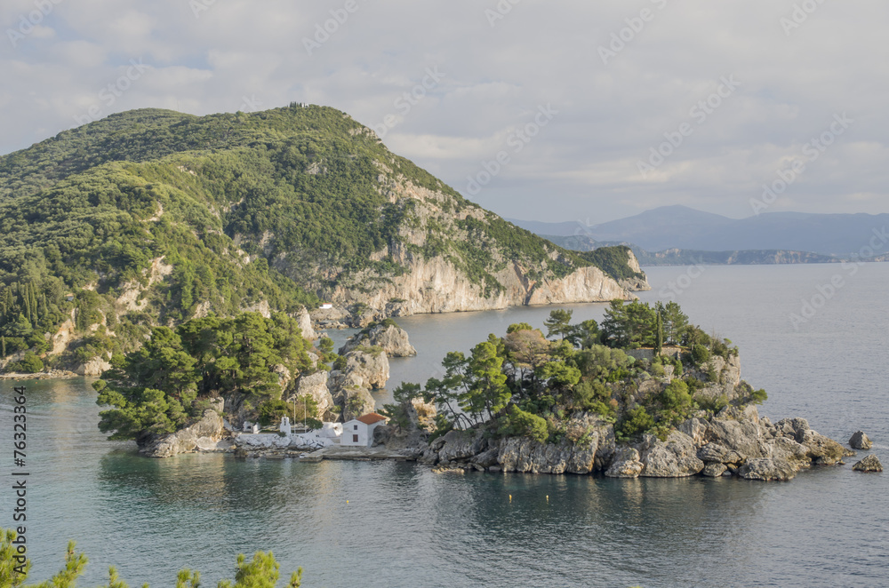 parga greek tourist resort in ionian sea