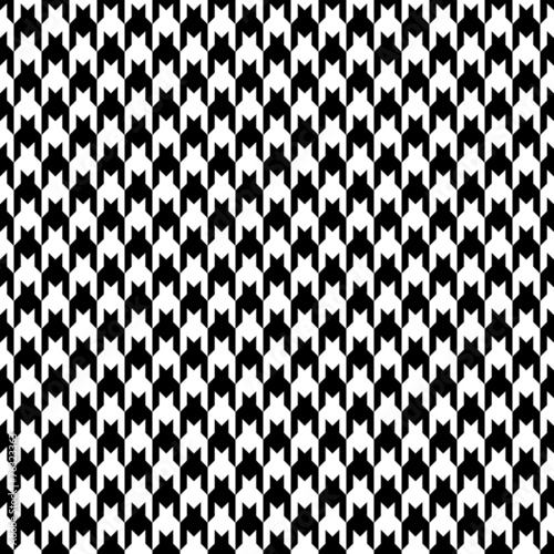 Seamless Houndstooth Pattern Black/White Vertical