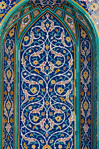 Mosaic tiles in Sultan Qaboos mosque, Muscat, Oman