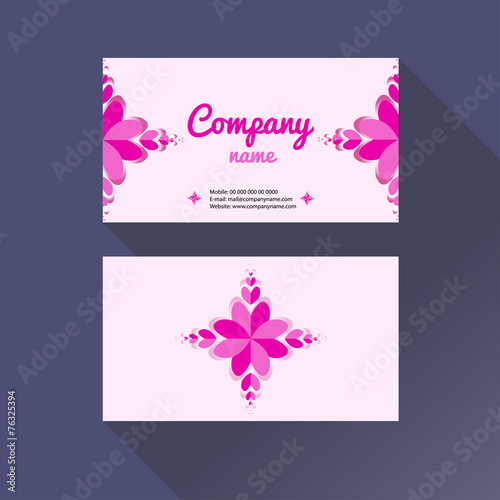 Floral business card.Concept beauty salon. Vector