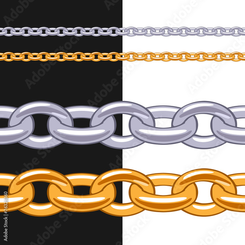Set of anchor chains metal brushes.