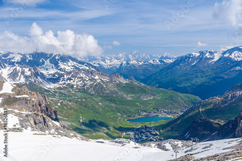 Summer view of the Grand Motte glacier