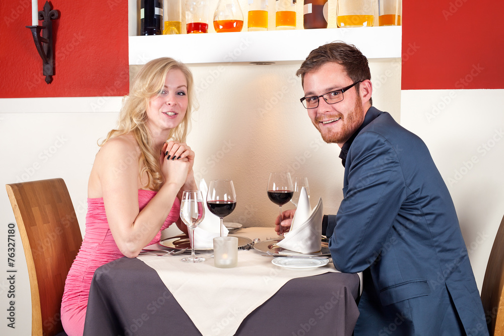 Couple Having a Wine at the Restaurant. Couple Having a Wine at the Restaurant.