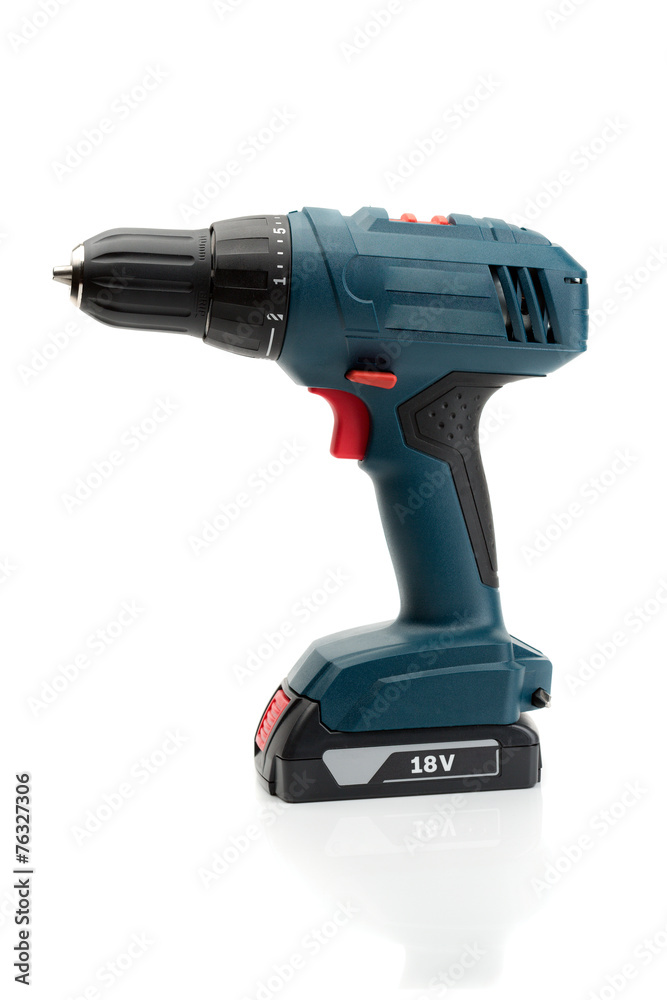 Electric screwdriver. Isolate on white background.