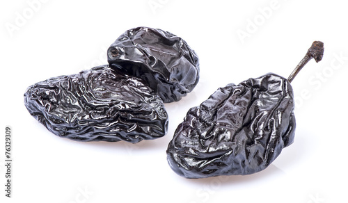 Prune fruits in closeup