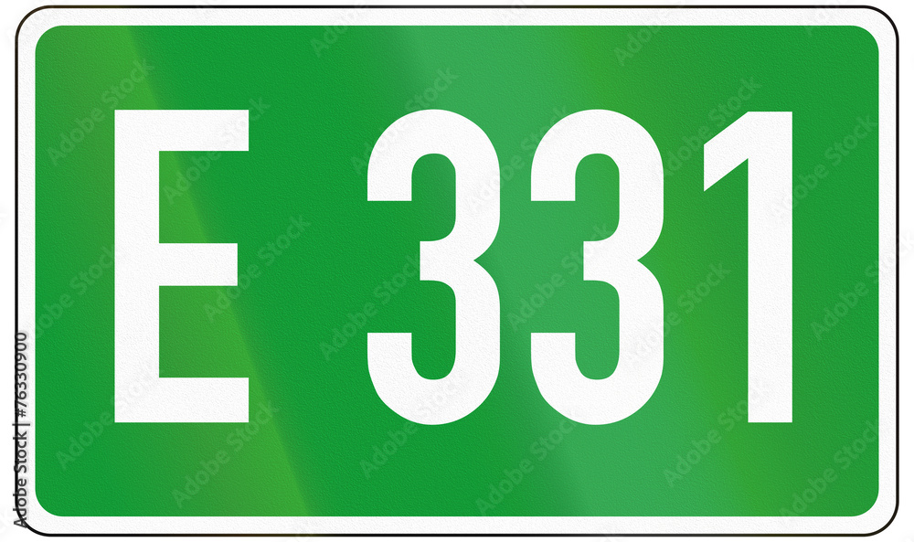 European road number sign for E331