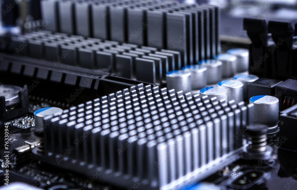 Part of motherboard close up Part of motherboard close up