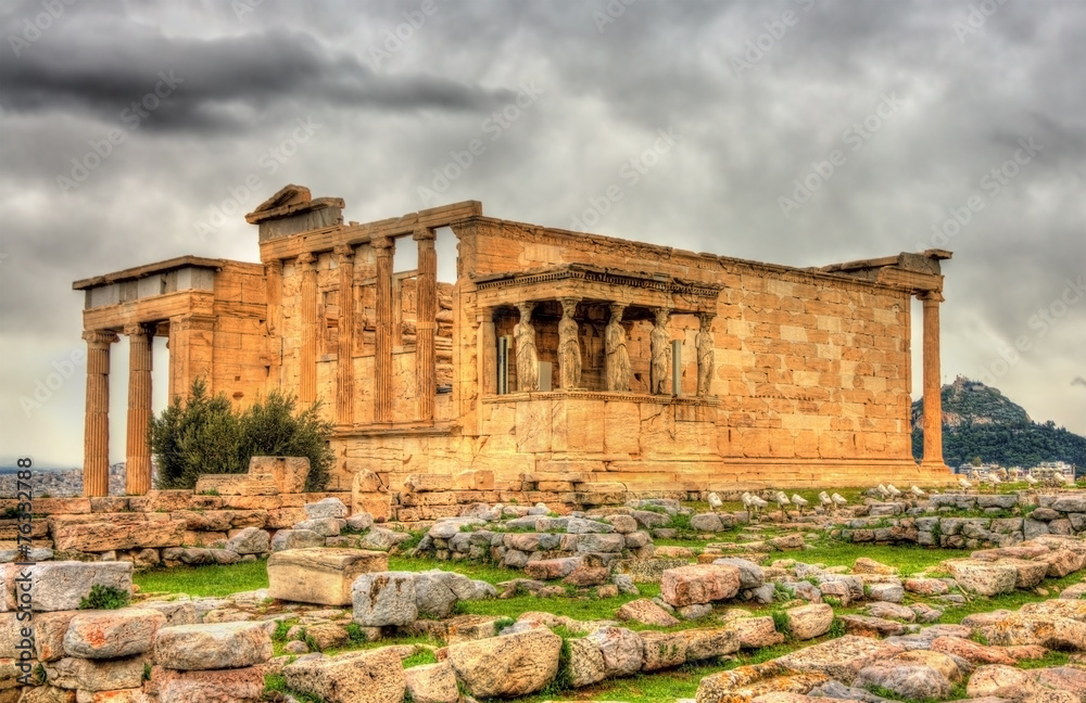 Erechtheion, an ancient Greek temple in Athens