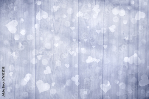 Bright blue blurry valentine background