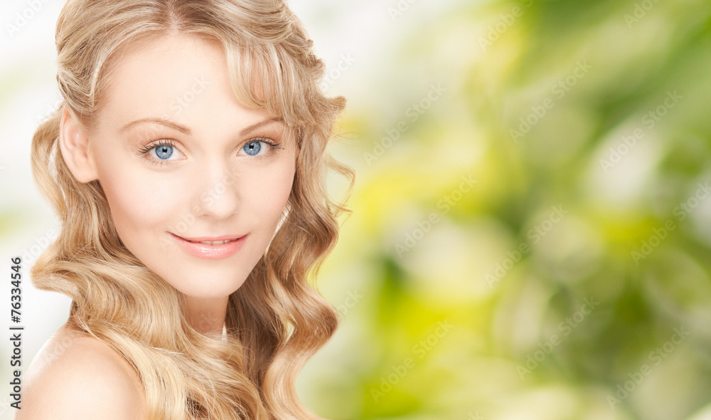 face of beautiful young happy woman with long hair face of beautiful young happy woman with long hair