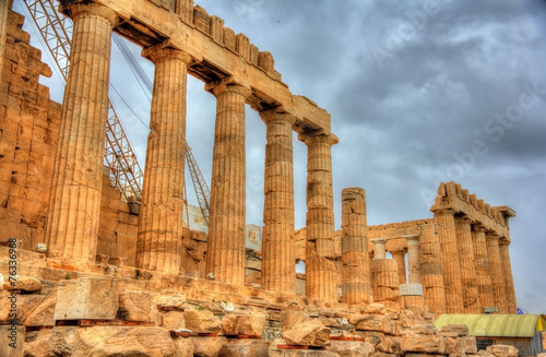 Ruins of the Parthenon in Athens - Greece