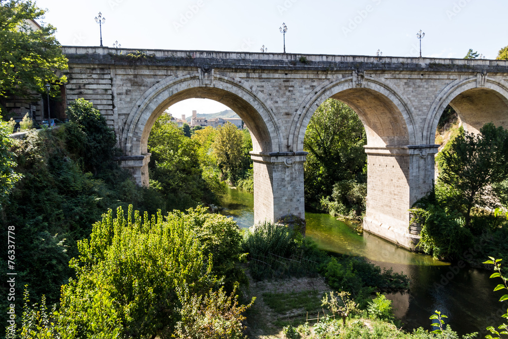 bridge Tronto river, Ascoli Piceno, Marche, Italy