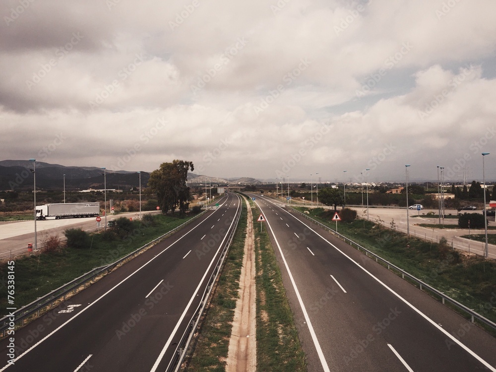 Empty highway to south