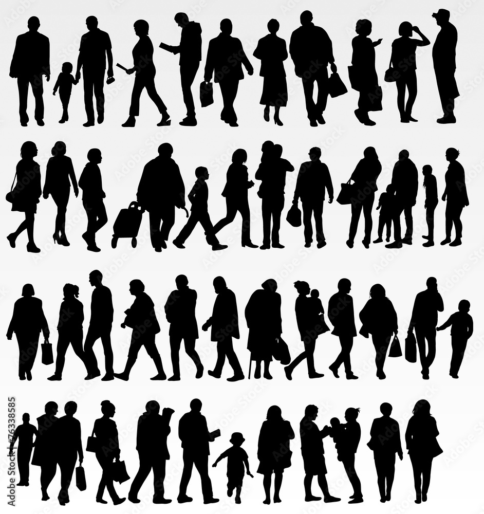 People silhouettes collection People silhouettes collection
