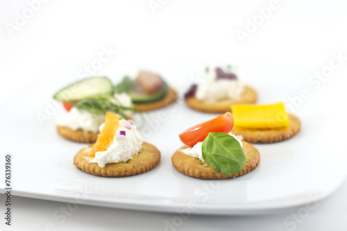 Crackers Canopes with Toppings