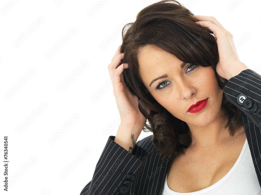 Confused Young Business Woman