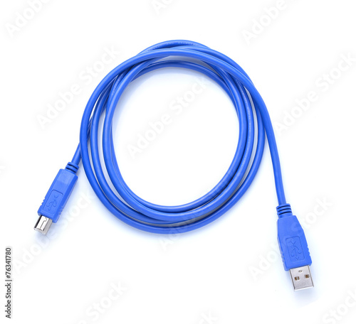USB connector against white background © anatchant