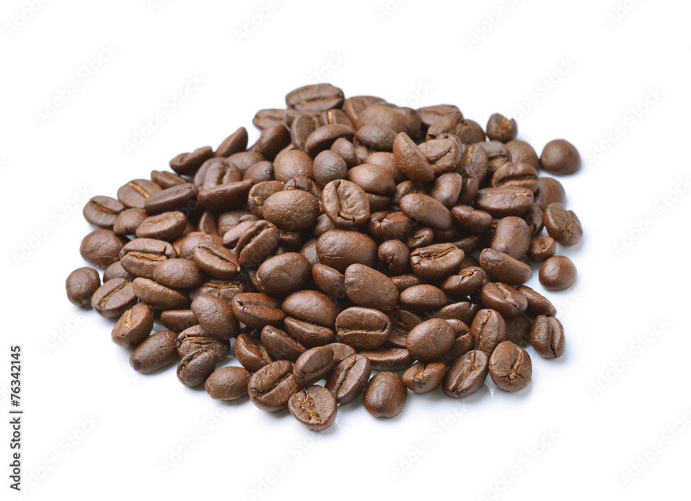 Collection of Coffee beans isolated on white background Collection of Coffee beans isolated on white background