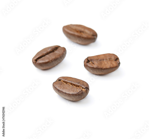 Collection of Coffee beans isolated on white background