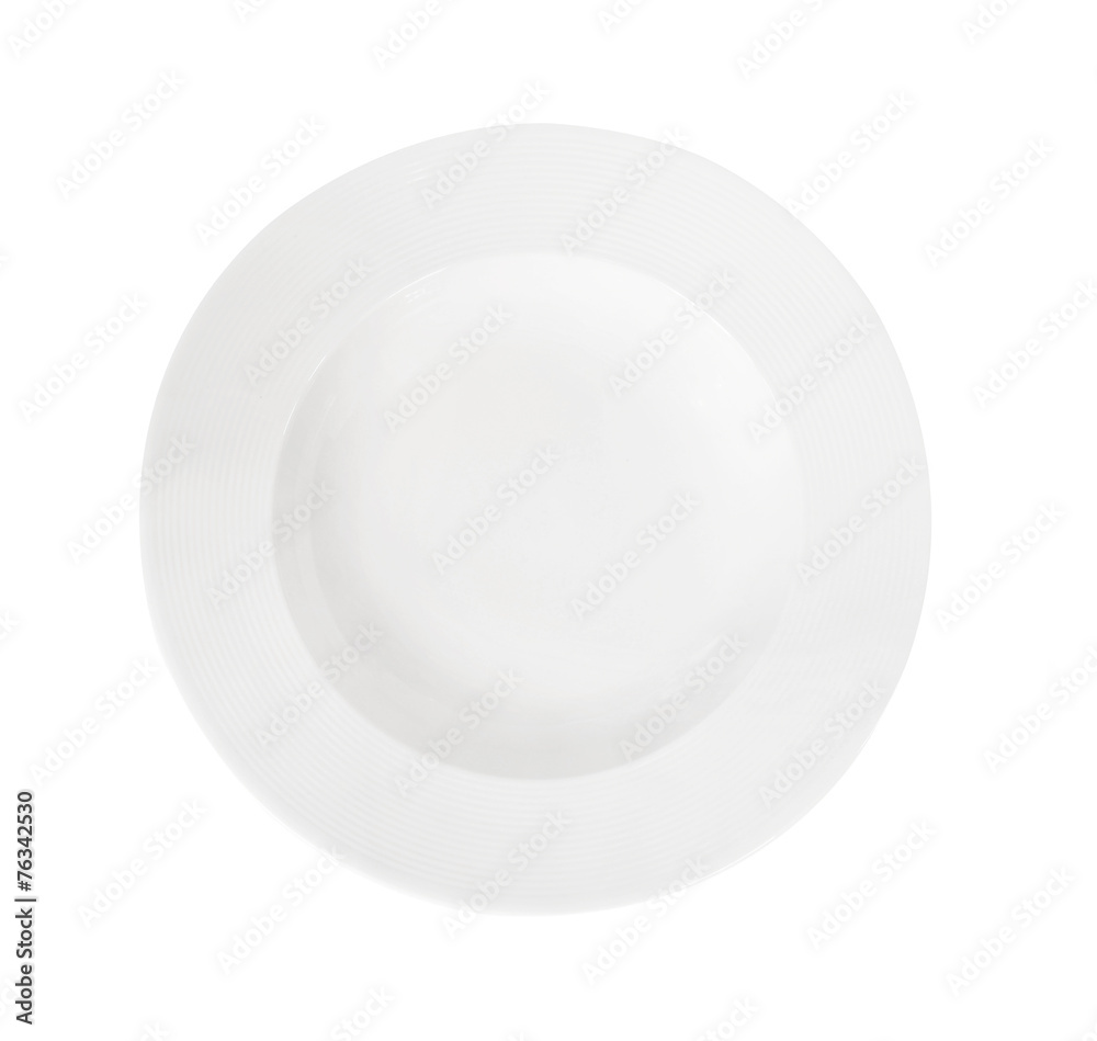 empty plate isolated on white background empty plate isolated on white background