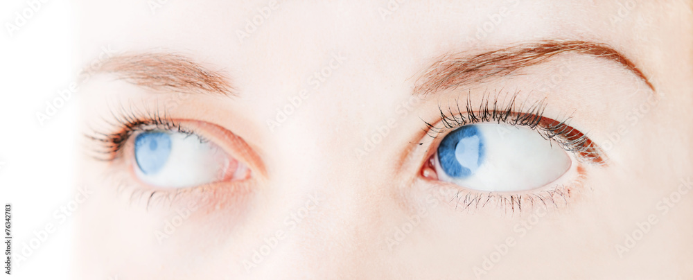 Female eye with long eyelashes Female eye with long eyelashes